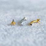 Minibarbell Curvo Aço 316L Rosca Interna Zircônia - Imagem 2