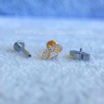 Labret Rosca Interna Titânio Abelha Zircônias - Imagem 3