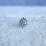 Labret Rosca Interna Titânio Flor Zircônias - Imagem 4
