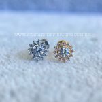 Labret Rosca Interna Titânio Flor Zircônias