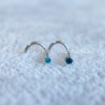 Nostril Aço Blue Zircônia