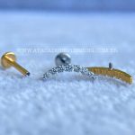 Labret Rosca Interna Titânio Cluster Zircônias - Imagem 3