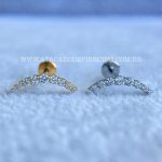 Labret Rosca Interna Titânio Cluster Zircônias
