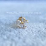 Labret Rosca Interna Titânio Flor Zircônias - Imagem 2