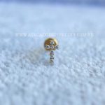 Labret Rosca Interna Titânio Cruz Zircônias - Imagem 2