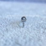 Labret Rosca Interna Titânio Cruz Zircônias - Imagem 4