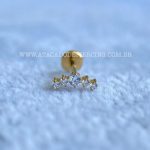 Labret Rosca Interna Titânio Mini Cluster Zircônias - Imagem 2