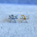 Labret Aço Rosca Interna Laço Zircônias