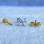 Labret Aço Rosca Interna Laço Zircônias - Imagem 4