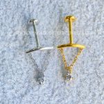 Labret Aço Rosca Interna Corrente Zircônia