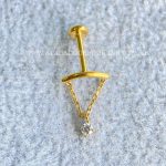 Labret Aço Rosca Interna Corrente Zircônia - Imagem 3