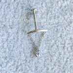 Labret Aço Rosca Interna Corrente Zircônia - Imagem 2