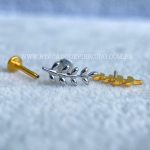 Labret Titânio Rosca Interna Folhas - Imagem 3