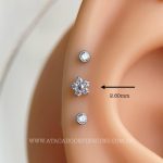 Labret Rosca Interna Titânio Flor Zircônias - Imagem 2