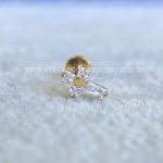 Labret Rosca Interna Titânio Cruz Zircônias - Imagem 2