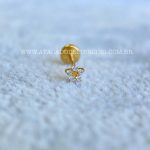 Labret Rosca Interna Titânio Estrela Zircônias - Imagem 4