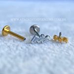 Labret Rosca Interna Titânio Cluster Zircônias - Imagem 3