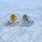 Labret Rosca Interna Titânio Cluster Zircônias