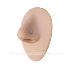 Labret Push Pin Titânio Flor Zircônias - Imagem 9
