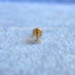 Labret Titânio Rosca Interna Borboleta Zircônias - Imagem 4