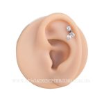 Labret Rosca Interna Titânio Pingentes Zircônias - Imagem 3