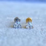 Labret Rosca Interna Titânio Triangulo Zircônia