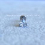 Labret Rosca Interna Titânio Triangulo Zircônia - Imagem 4