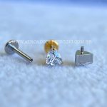 Labret Rosca Interna Titânio Triangulo Zircônia - Imagem 3