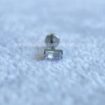 Labret Rosca Interna Aço Zircônia Baguete - Imagem 4