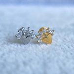 Labret Rosca Interna Titânio Coração Zircônias