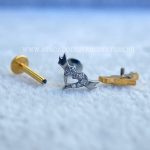 Labret Rosca Interna Titânio Coração Zircônias - Imagem 3