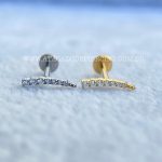 Labret Rosca Interna Titânio Cluster Zircônias