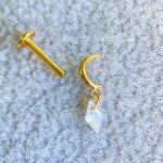 Labret Rosca Interna Titânio Lua Zircônia - Imagem 2