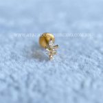 Labret Rosca Interna Titânio Raminho Zircônias - Imagem 2