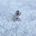 Labret Rosca Interna Titânio Marquise Zircônias - Imagem 4