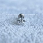 Labret Rosca Interna Titânio Flor Zircônias - Imagem 4