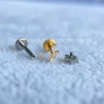 Labret Rosca Interna Titânio Raminho Zircônias - Imagem 3