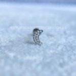 Labret Push Pin Titânio Lua Zircônias - Imagem 4