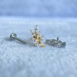 Labret Rosca Interna Aço Ramo Zircônias - Imagem 5