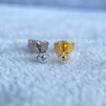 Brinco Titânio Flor Zircônias