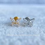 Labret Rosca Interna Titânio Borboleta Zircônias