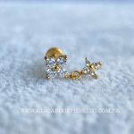Labret Rosca Interna Aço Trevo Zircônias - Imagem 6