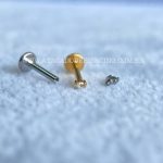 Labret Rosca Interna Titânio Marquise Zircônias - Imagem 3