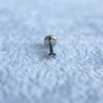 Labret Rosca Interna Titânio Marquise Zircônias - Imagem 4