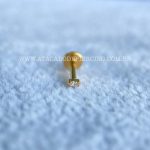 Labret Rosca Interna Titânio Marquise Zircônias - Imagem 2