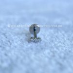 Labret Rosca Interna Titânio Barrinha Zircônias - Imagem 4