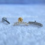 Labret Rosca Interna Titânio Cluster Zircônias - Imagem 3