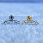 Labret Rosca Interna Titânio Cluster Zircônias - Imagem 5
