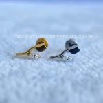 Labret Rosca Interna Titânio Flor Zircônia