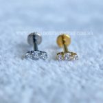 Labret Rosca Interna Titânio Cluster Zircônias